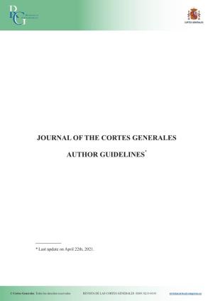 Journal of the Cortes Generales Author
