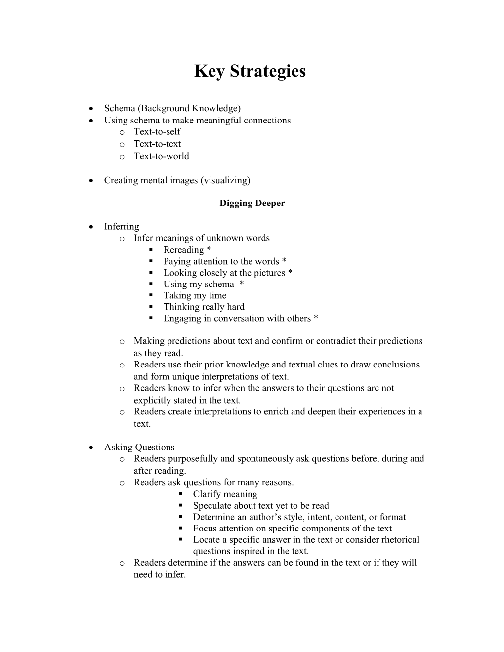 Using Schema to Make Meaningful Connections