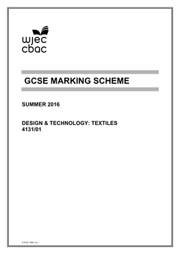 Gcse Marking Scheme