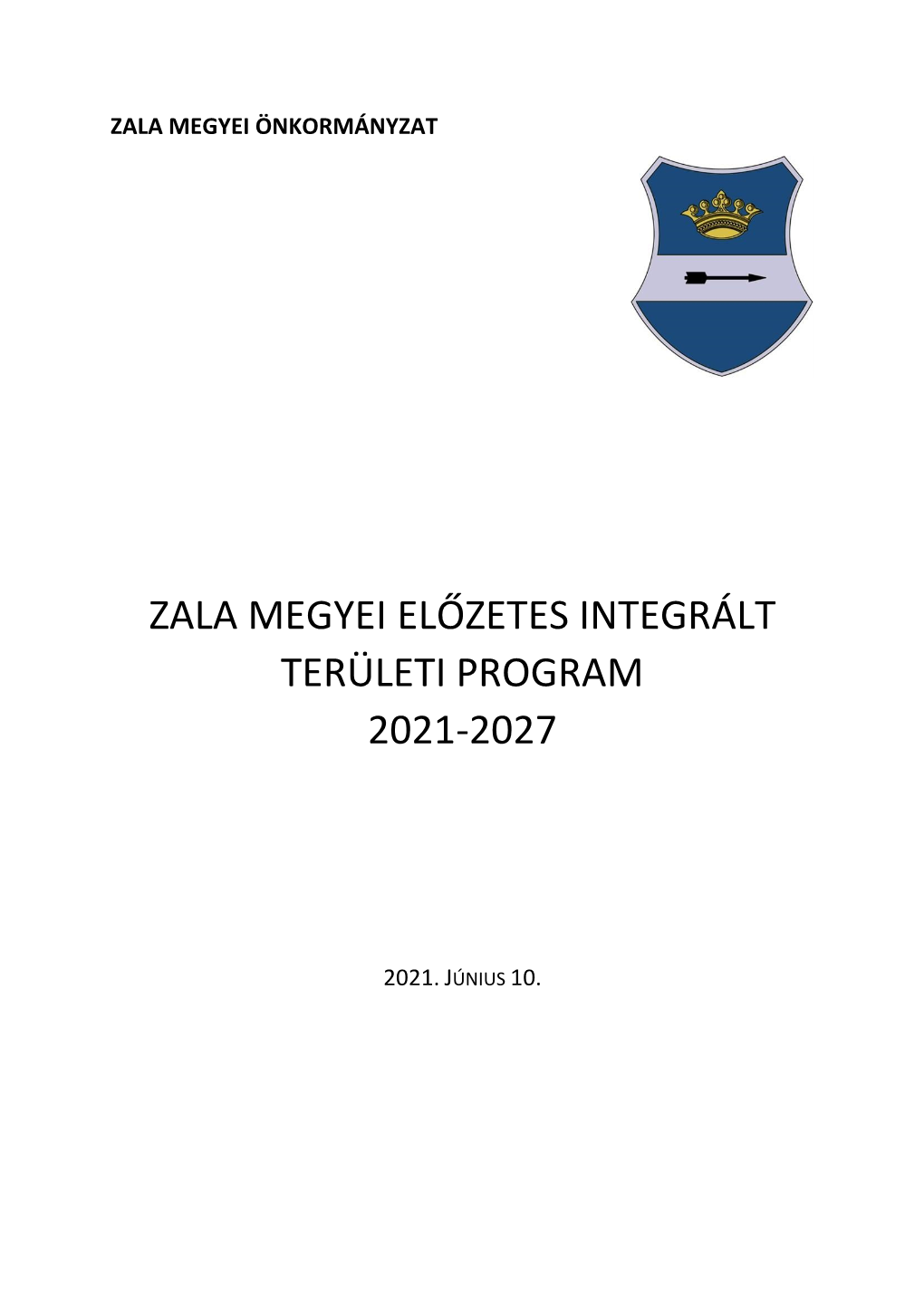 Előzetes Zala Megyei Integrált Területi Program 2021-2027