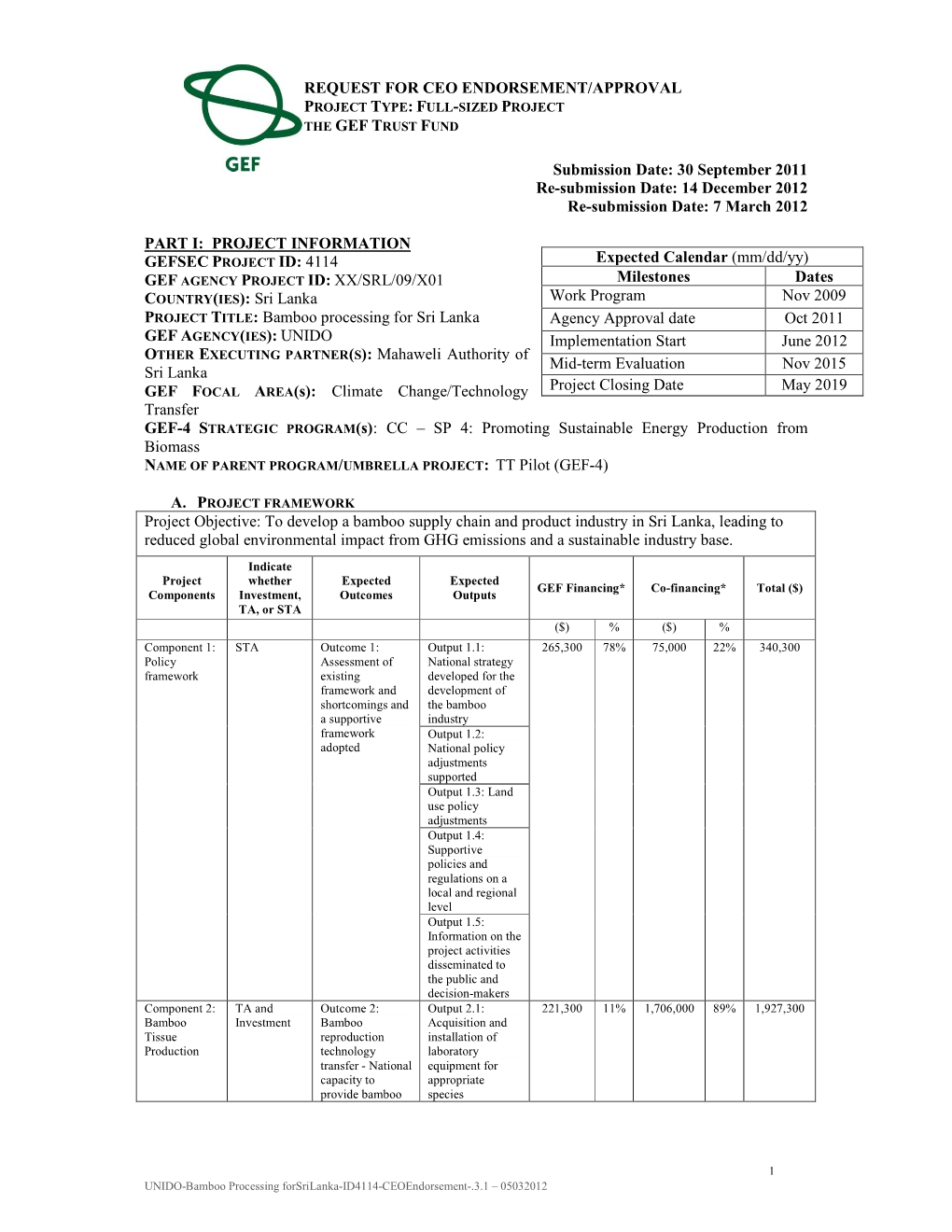 UNIDO-Bamboo Processing Forsrilanka-ID4114