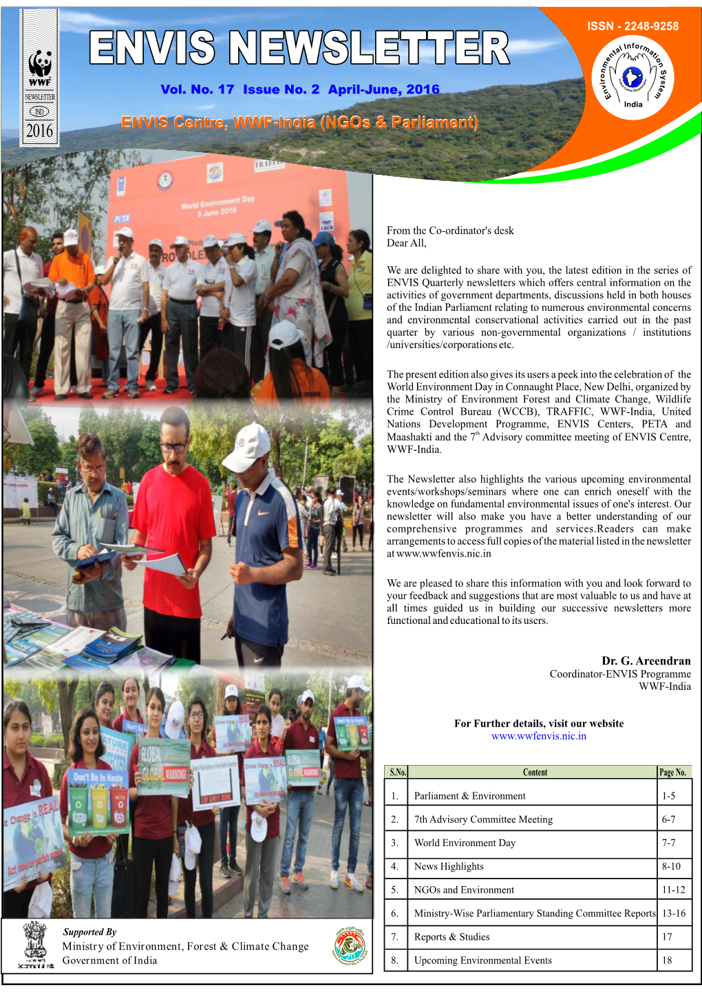 Vol. No. 17 Issue No. 2 April-June, 2016 NEWSLETTER IND 2016