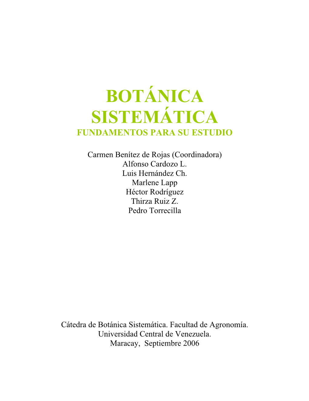 Guia De Botanica Sistematica I