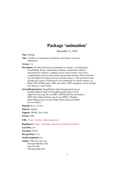 Package 'Animation'