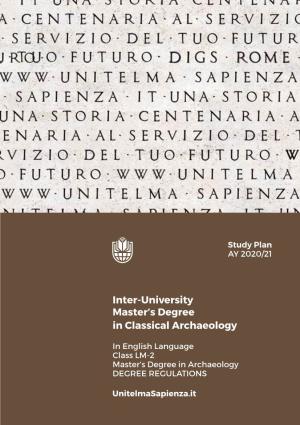 Inter-University Master's Degree in Classical Archaeology