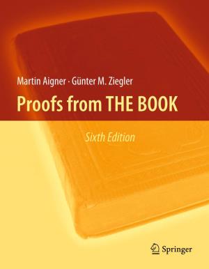Martin Aigner · Günter M. Ziegler Proofs from the BOOK