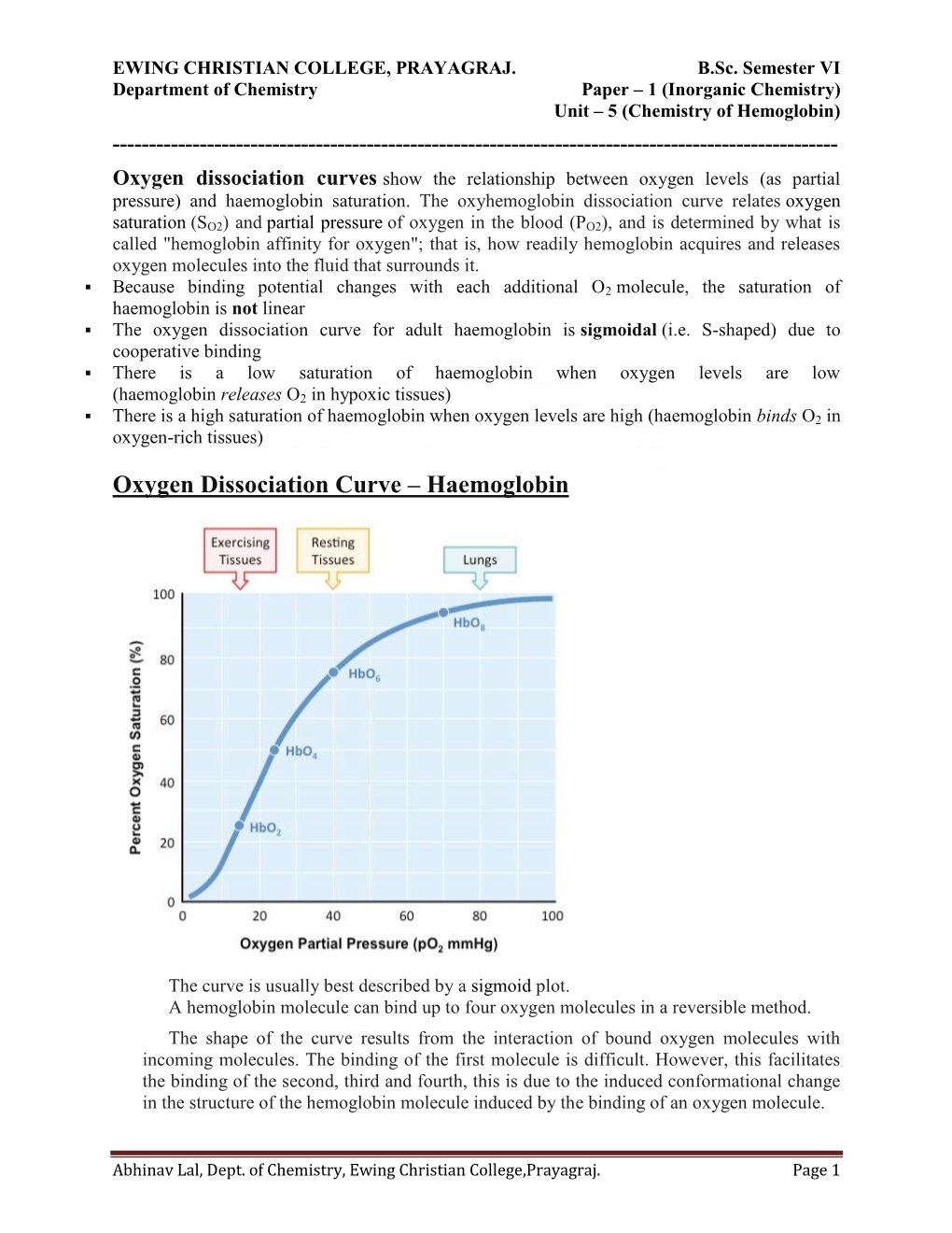 Oxygen Dissociation Curves Show the Relationship Between Oxygen Levels (As Partial Pressure) and Haemoglobin Saturation