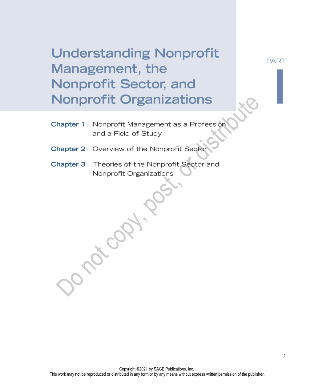 Understanding Nonprofit Management, the Nonprofit Sector, and Nonprofit Organizations