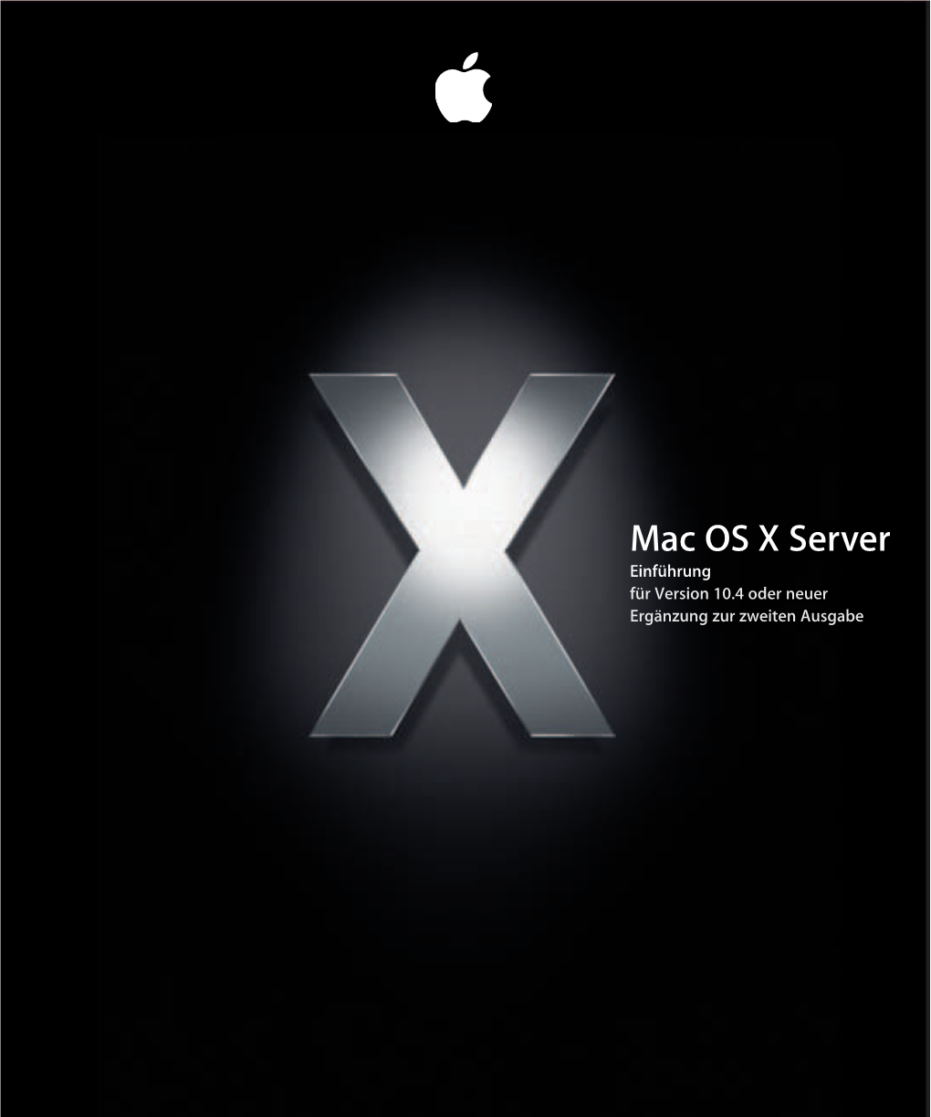 Mac OS X Server Ergänzung Zur Einführung