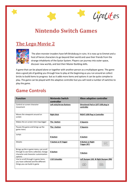 Nintendo Switch Games Guide