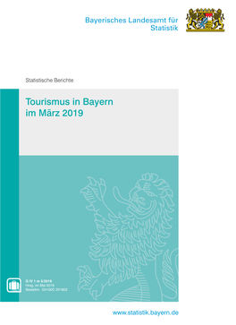 Tourismus in Bayern Im März 2019