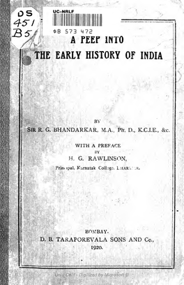 A Feer INTO the EARLY HISTORY of INDIA