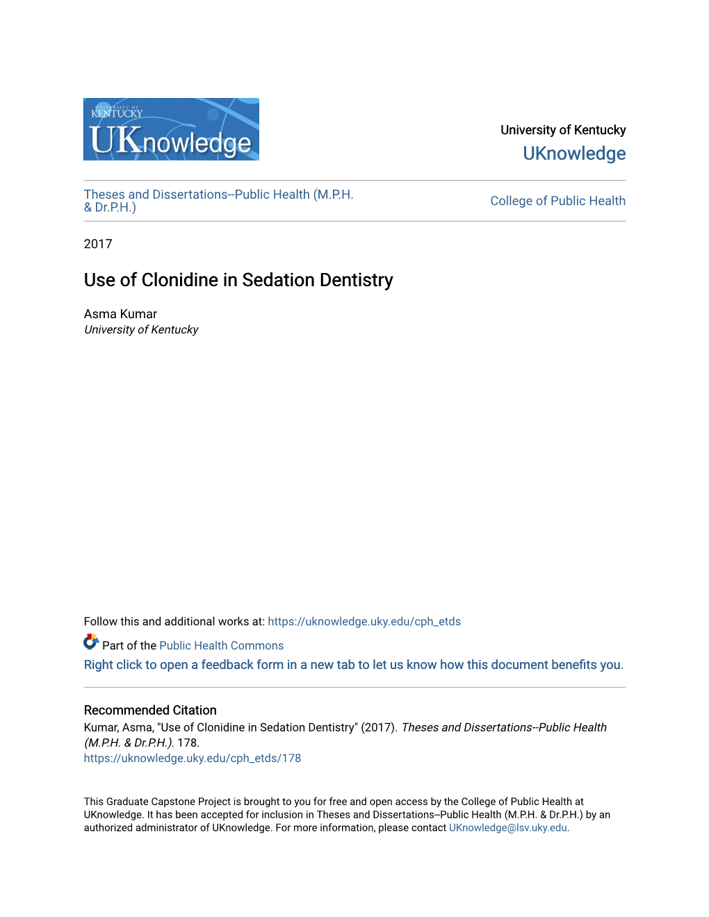 Use of Clonidine in Sedation Dentistry