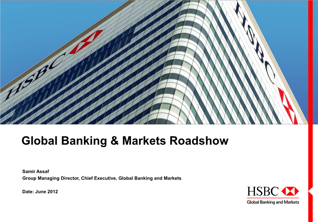 Global Banking & Markets Roadshow