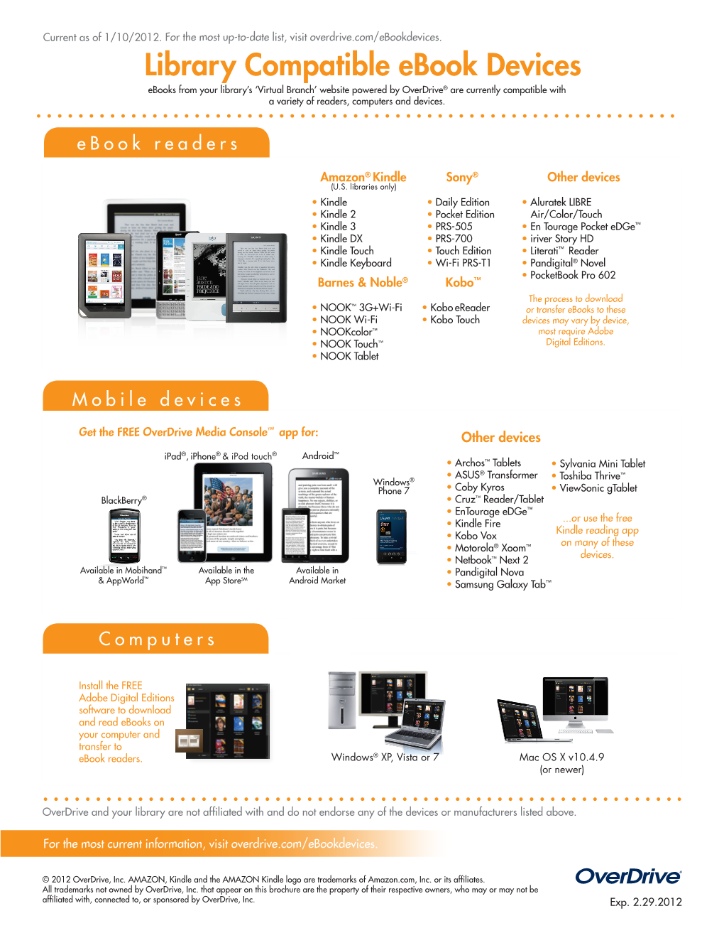 Library Compatible Ebook Devices