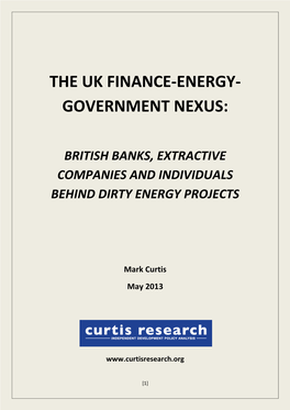 The Uk Finance-Energy- Government Nexus