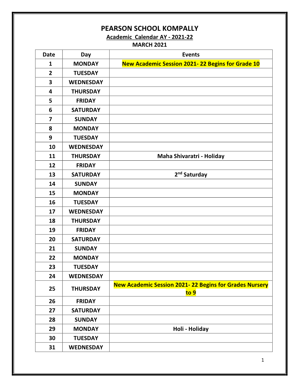 Academic Calendar-21-22