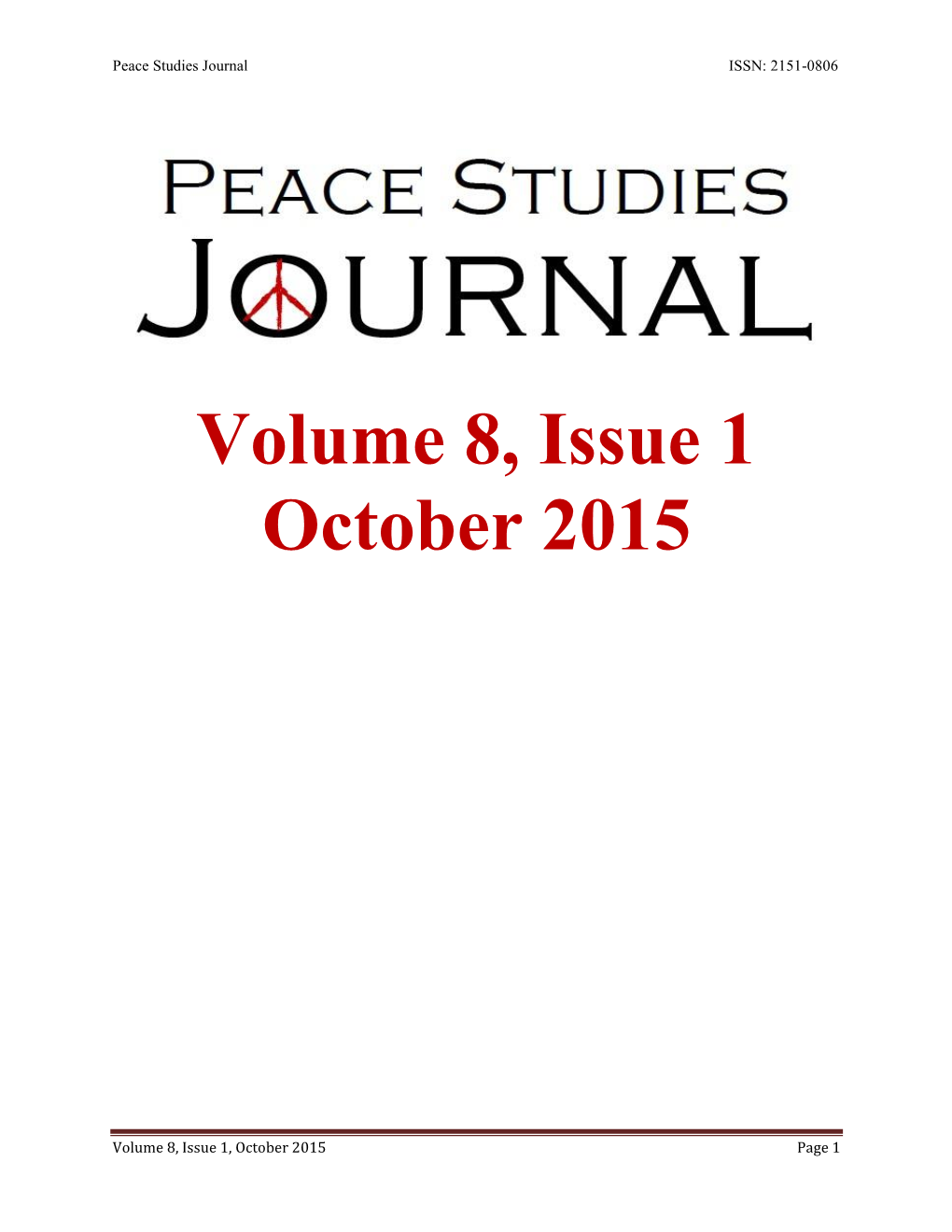 PDF – Volume 8, Issue 1, October 2015