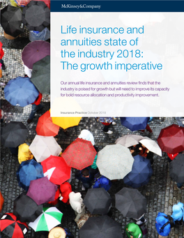 Life Insurance and Annuities State of the Industry 2018: the Growth Imperative
