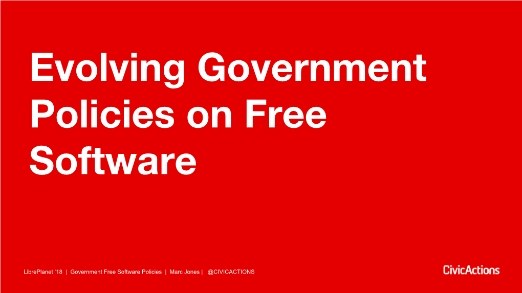 Evolving Government Policies on Free Software