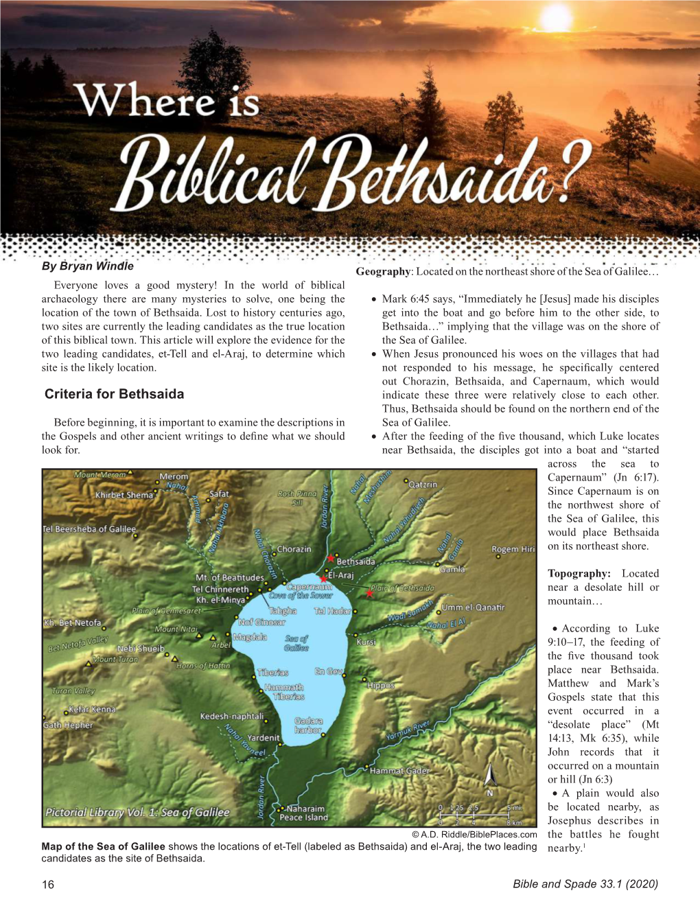 Biblical Bethsaida That Really Drew Attention to the Site