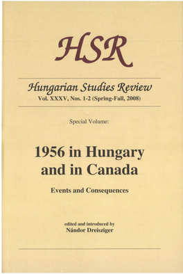 1956 in Hungary and in Canada