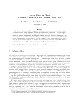 How to Cheat at Chess: a Security Analysis of the Internet Chess Club