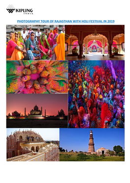 Photography Tour of Rajasthan with Holi Festival in 2019