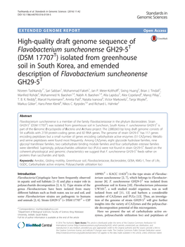 High-Quality Draft Genome Sequence Of