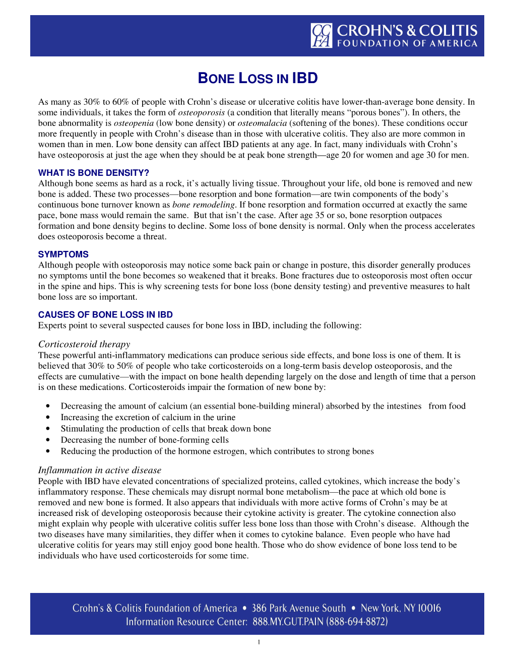 Bone Loss in Ibd