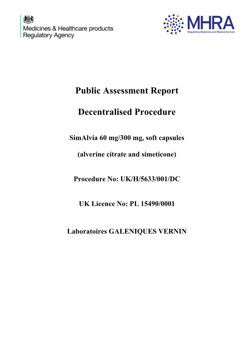 Public Assessment Report Decentralised Procedure