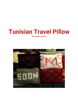 Tunisian Travel Pillow by Hayden Smith