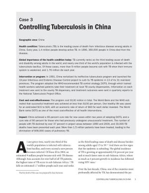 Case 3: Controlling Tuberculosis in China