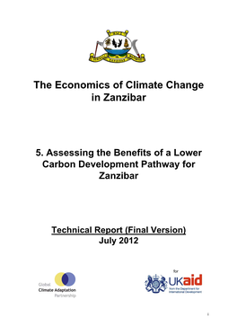5. Assessing the Benefits of a Lower Carbon Development Pathway for Zanzibar