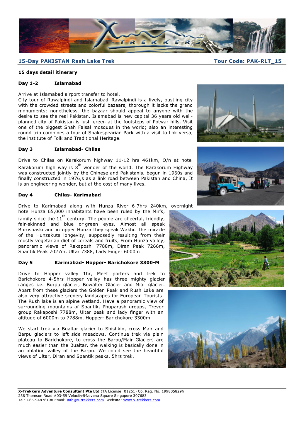 15D Pakistan Rash Lake Trek 2015