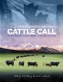 Cattle CALL at HIGHLAND STOCK FARMS, ALBERTA, CANADA