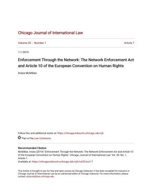 The Network Enforcement Act and Article 10 of the European Convention on Human Rights