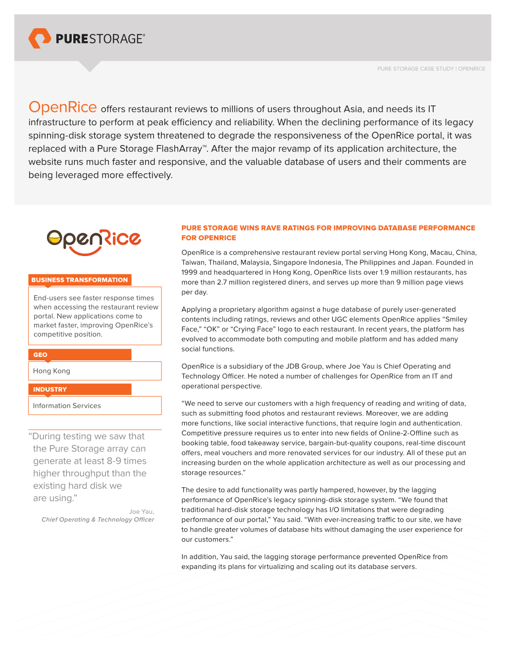 Openrice Case Study