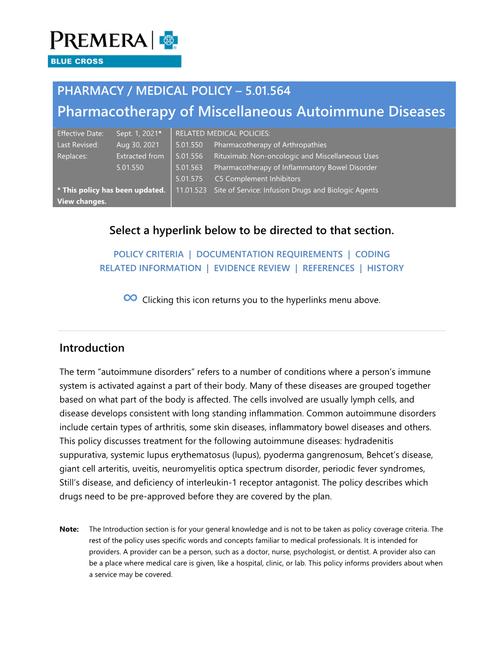 5.01.564 Pharmacotherapy of Miscellaneous Autoimmune Diseases