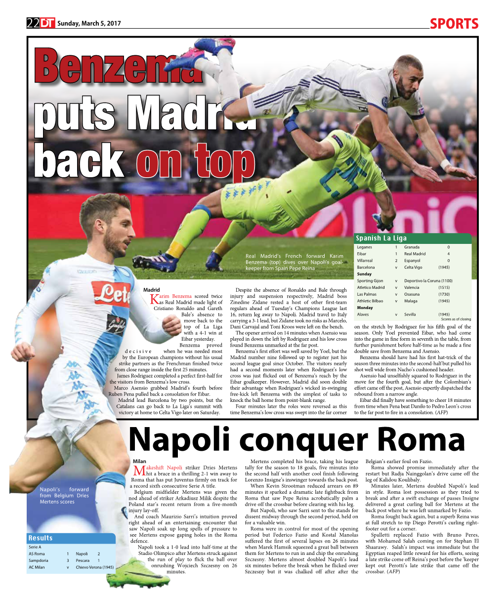 Napoli Conquer Roma Milan Mertens Completed His Brace, Taking His League Belgian’S Earlier Foul on Fazio