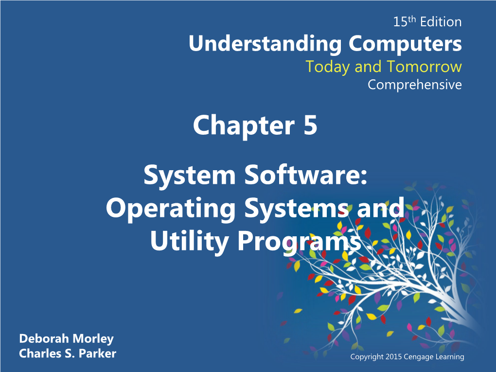 Chapter 5 System Software: Operating Systems and Utility Programs