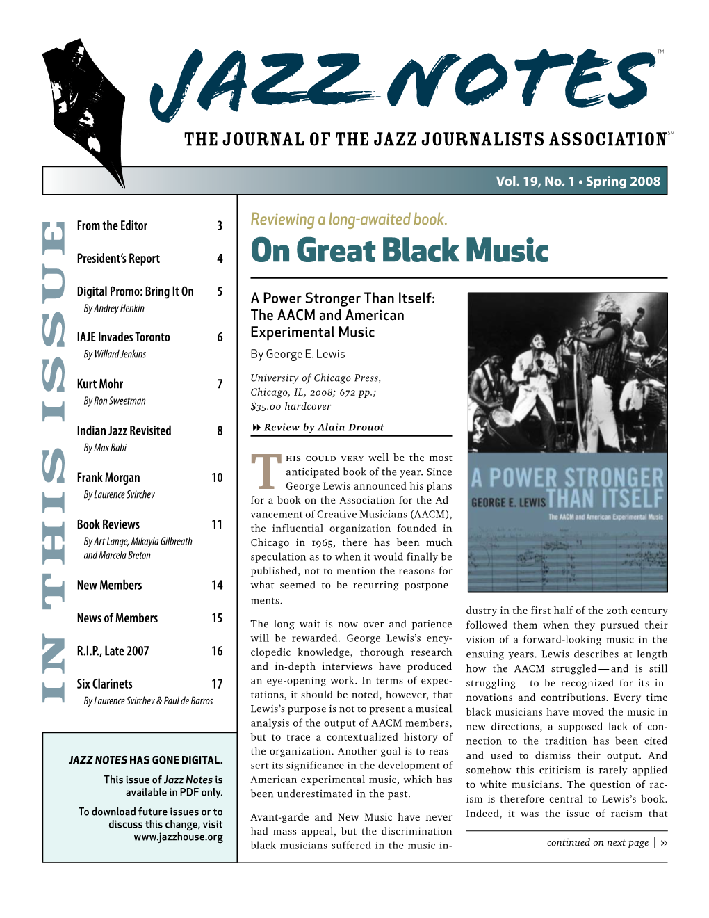 Jazz Notes: Spring 2008