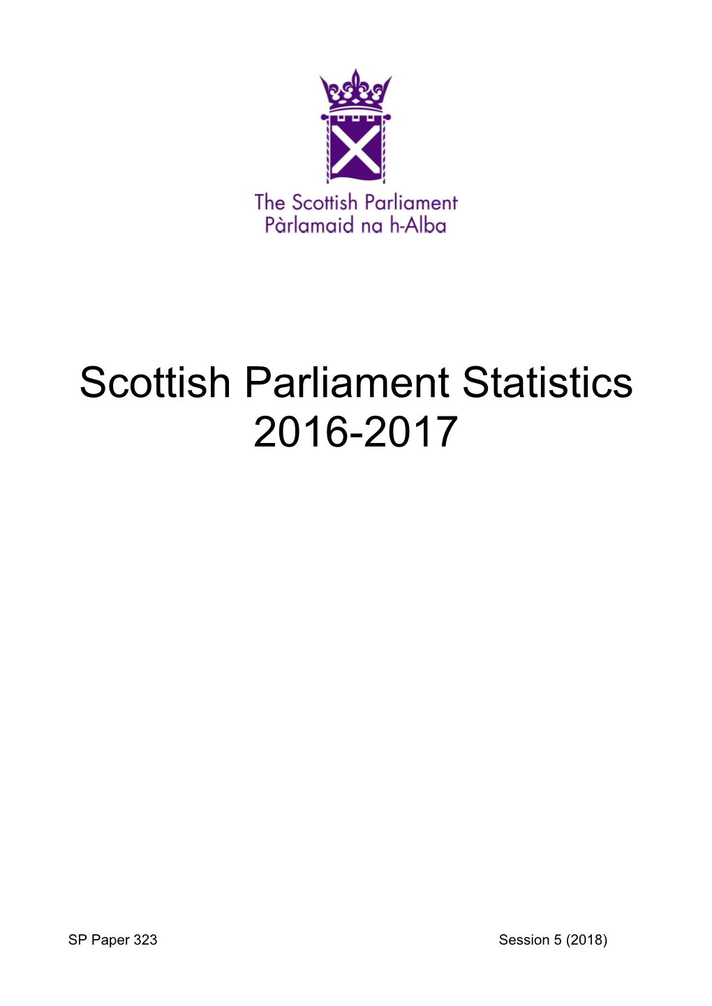 Scottish Parliament Statistics 2016-17