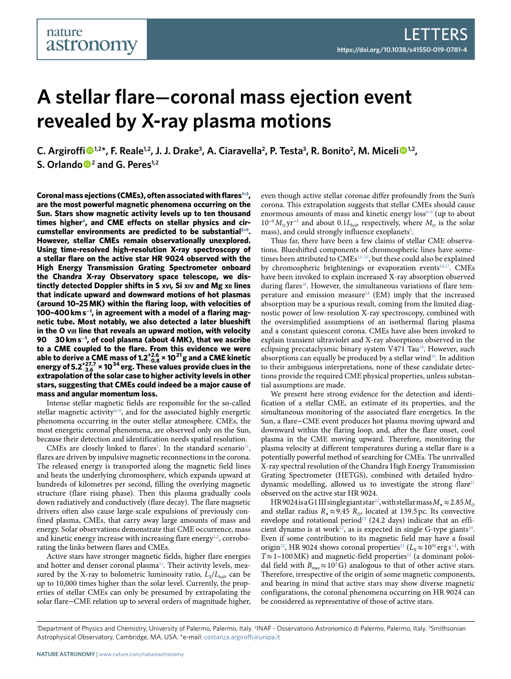 A Stellar Flare-Coronal Mass Ejection Event Revealed by X-Ray Plasma Motions