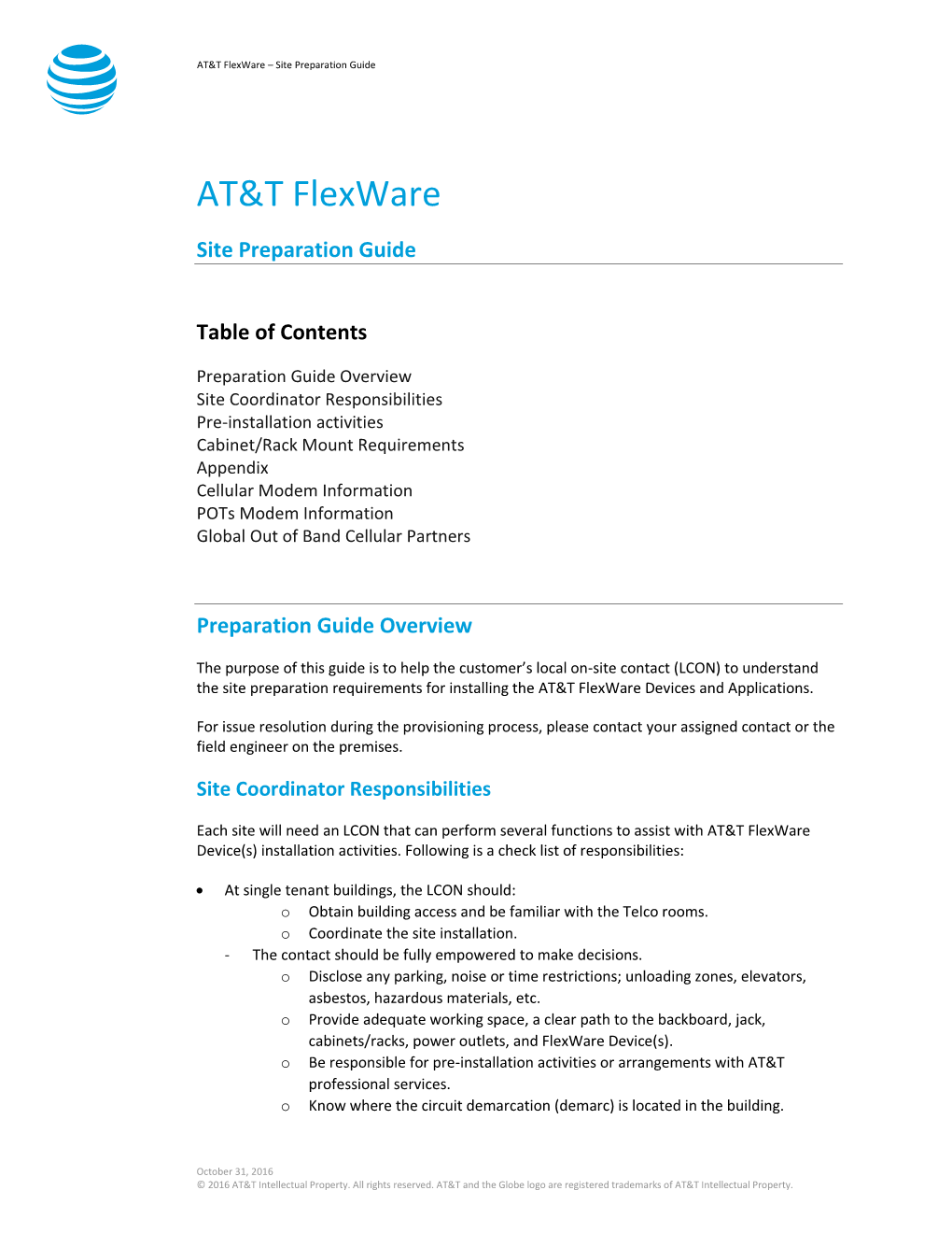 Site Preparation Guide