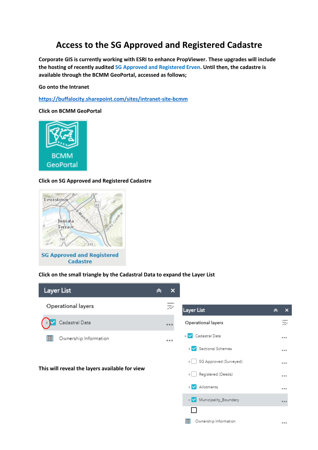 Access to the SG Approved and Registered Cadastre