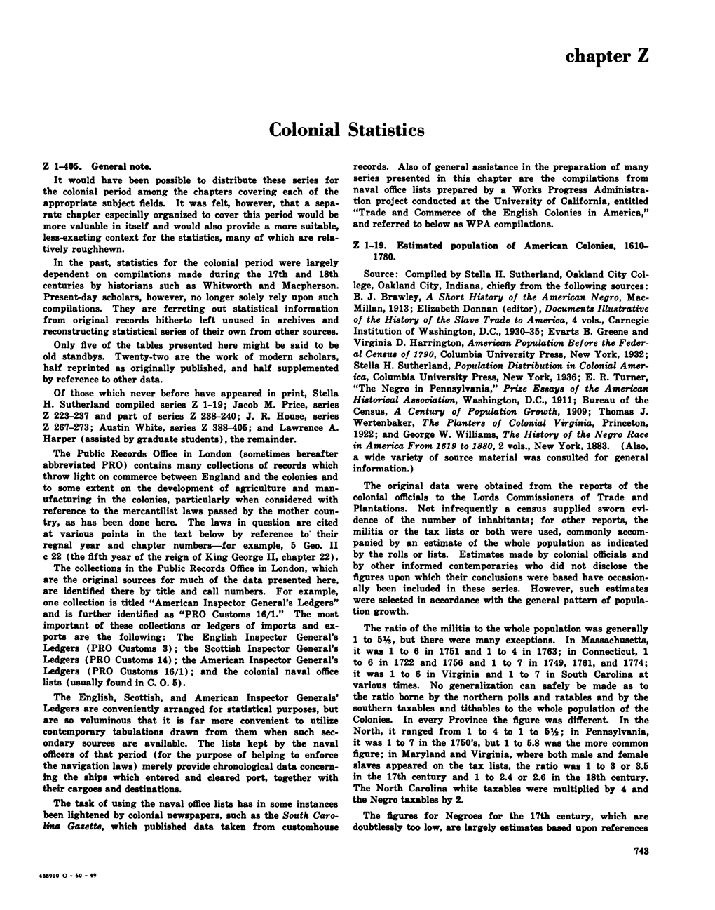 Historical Statistics of the United States, Colonial Times to 1957