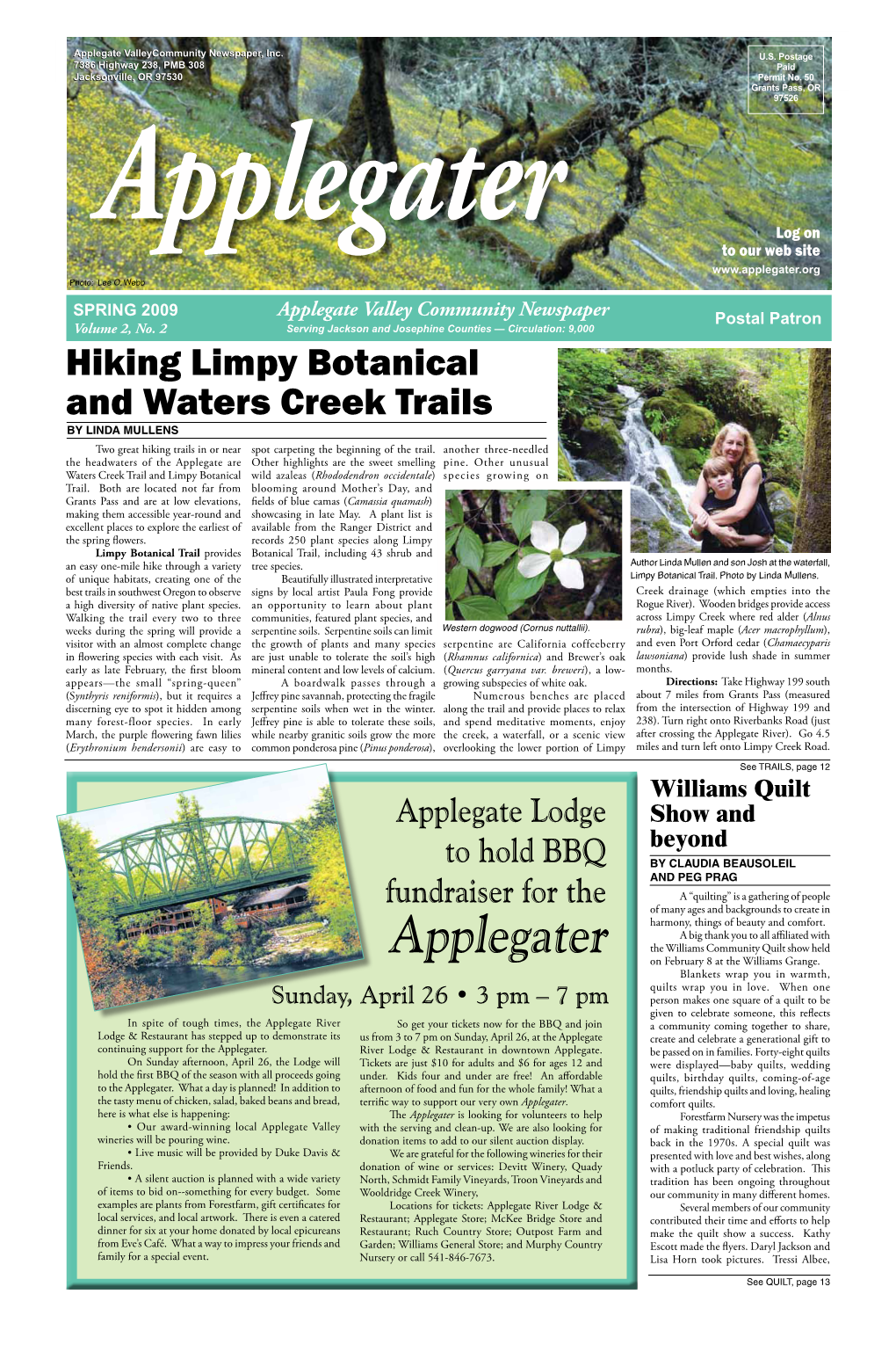 Hiking Limpy Botanical and Waters Creek Trails by Linda Mullens Two Great Hiking Trails in Or Near Spot Carpeting the Beginning of the Trail