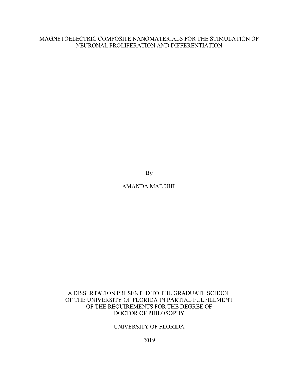 University of Florida Thesis Or Dissertation