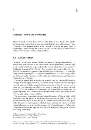 1 Classical Theory and Atomistics